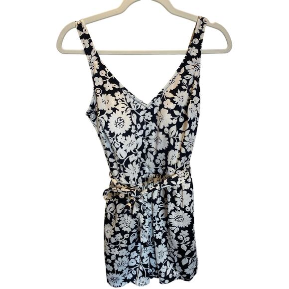 VINTAGE X MAXINE OF HOLLYWOOD Floral Belted Sexy One Piece Swimsuit Large - Picture 1 of 7